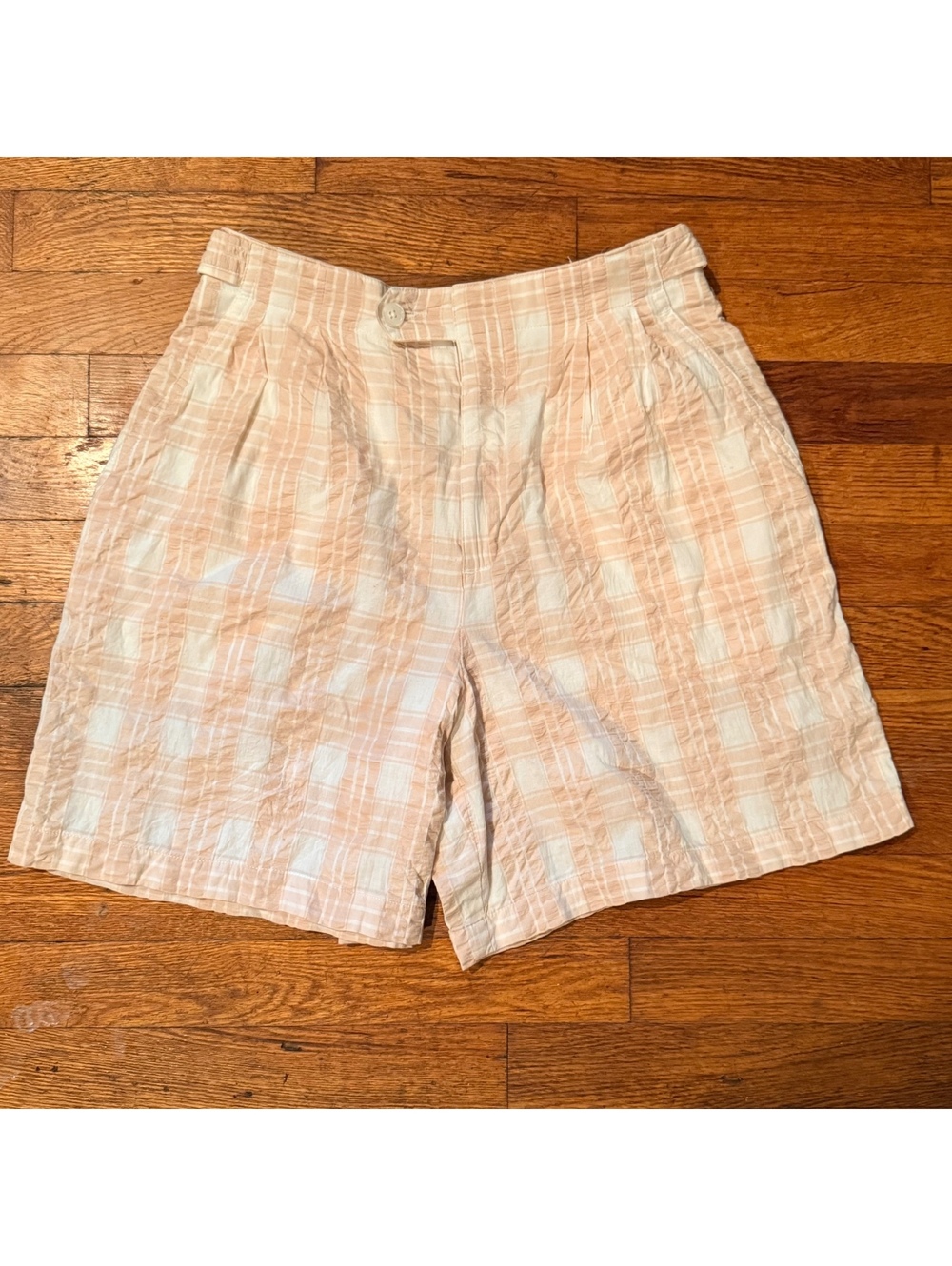 Vintage Lizsport Petite Size 6 Cotton Plaid Shorts